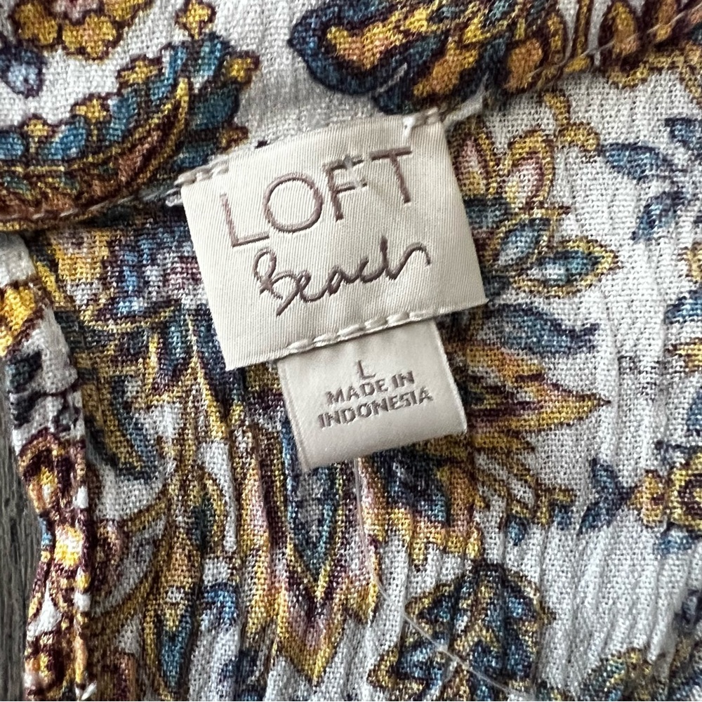 Loft Beach Paisley Print Romper Large - Picture 3 of 11